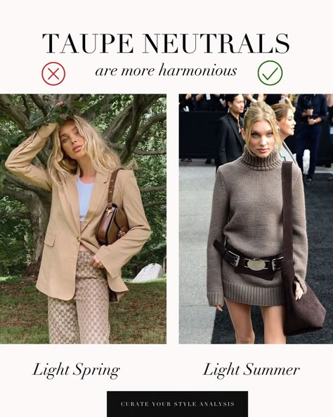 A Light Spring VS Light Summer comparison of Elsa Hosk 🤍 . #coloranalysis #colouranalysis #coloranalyst #lightsummer #lightspring #elsahosk Light Summer Soft Classic, Light Summer Color Analysis Outfits, Light Summer Color Outfits, Light Summer Neutrals, Color Season Palette, Summer Palette Outfits, Light Summer Color Palette Outfits, Moonlit Summer, Light Summer Makeup