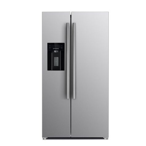 Salerno 36-inch Side-by-Side 20 cu.ft Refrigerator in Stainless Steel with Ice & Water Dispenser Ice Cream Oreo, 36 Inch Gas Range, Kitchen Essentials List, Cast Iron Frying Pan, Microwave Drawer, Dark Panels, Automatic Espresso Machine, Luxury Appliances, Side By Side Refrigerator