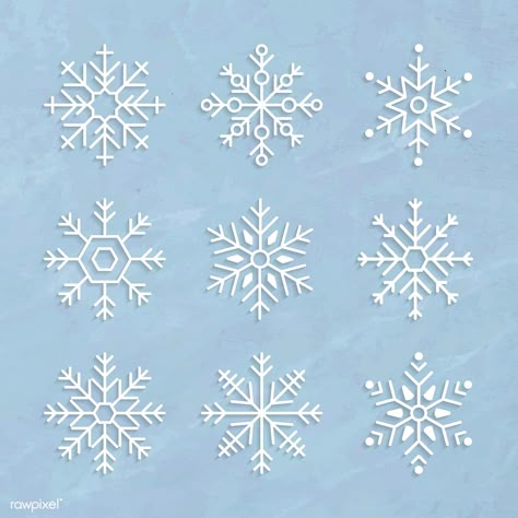 Snowflake Illustration, Snowflakes Illustration, Snowflake Outline, فن الرسم بالمسامير, Snow Tattoo, Ads Template, Snow Texture, Snowflake Images, Snow Flake Tattoo