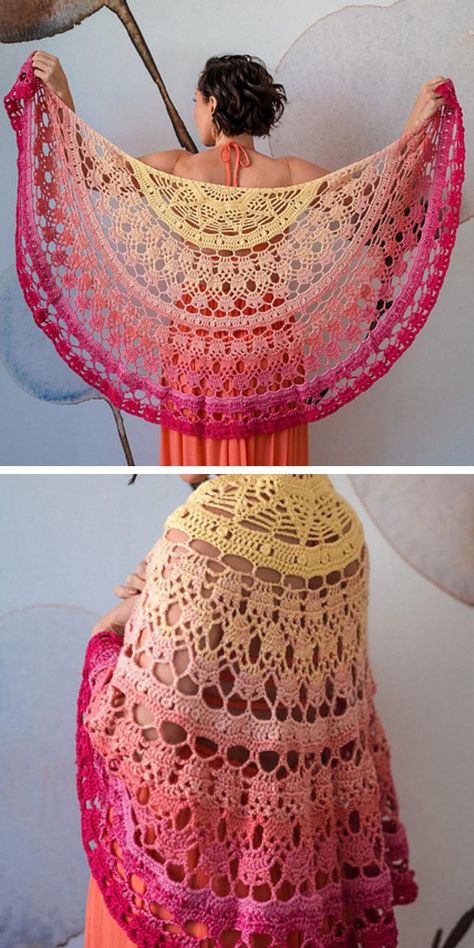 Crochet Patterns Free Shaw, Crochet Wing Shawl Pattern Free, Crochet Pineapple Shawl, Mandala Yarn Crochet Patterns Free 1 Skein, Butterfly Shawl Crochet Pattern Free, Crocheted Shawl Patterns Free, Silk Yarn Crochet Patterns, One Skein Crochet Shawl, Crochet Veil Pattern Free