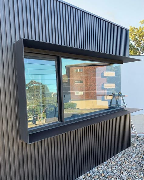 House Exterior Cladding, Wall Cladding Designs, Building Cladding, Exterior Wall Cladding, Cladding Design, House Cladding, Facade Cladding, Metal Cladding, Building A Container Home