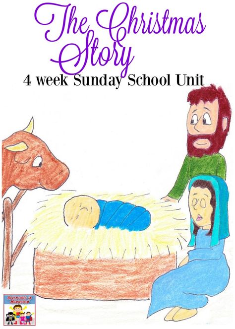 I've been using this Christmas Story Sunday School unit for the past 5 years in my Sunday School and every year it's a huge hit with the kids. Christmas Story Bible, Preschool Sunday School Lessons, Christmas Sunday School Crafts, Christmas Sunday School Lessons, Kindergarten Sunday School, Christmas Lesson Plan, Christmas Stories For Kids, Toddler Sunday School, Christmas Sunday School