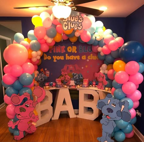 Blue Clues Gender Reveal Ideas, Gender Reveal Cartoon Themes, Proud Family Baby Shower Theme, Black People Gender Reveal Ideas, Cartoon Gender Reveal Themes, Gender Reveal Themes Unique, Proud Family Gender Reveal Theme, Gender Reveal Themes Black People, Blue Clues Gender Reveal