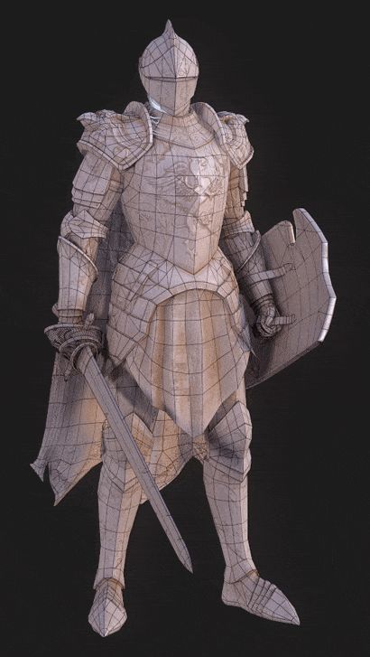 Animated Armor, Medieval Armor Concept Art, Chitin Armor Concept Art, Medieval Armour Art, Armor Turnaround, Knight Shoulder Armor, Medieval Scifi Armor, Medieval Helmet Concept Art, Knight Shield