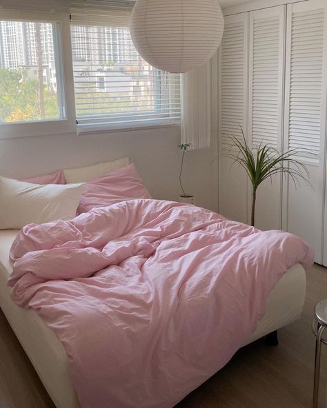 Buy now! Pastel Pink Bedding Aesthetic, Pink Pilates Bedroom, Cute Rugs For Bedrooms Fluffy, Light Pink Bedding Aesthetic, Soft Pink Aesthetic Bedroom, Pastel Pink Home Decor, Pink Silk Bedding Aesthetic, Preppy Minimalist Room, Pink Minimalist Room