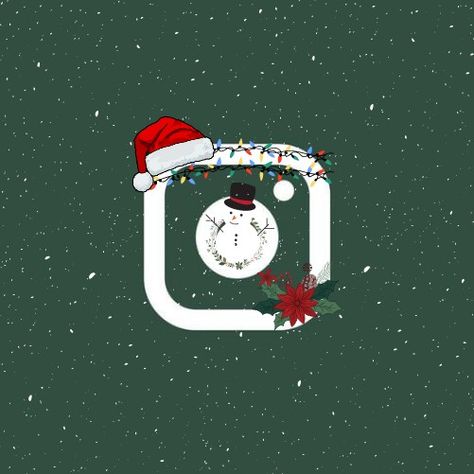 Christmas Icon Instagram, Instagram Christmas Icon, Christmas Instagram App Icon, Christmas Instagram Icon, Green Christmas Icons, Christmas Astetic, Christmas Iphone Icons, Christmas Photos App Icon, App Icon Christmas