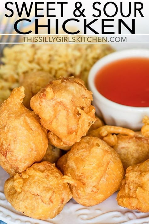 Homemade Sweet And Sour Chicken, Sweet And Sour Chicken Recipe, Sweet And Sour Recipes, Sour Chicken Recipe, Homemade Chinese Food, Homemade Chinese, Sour Foods, Sweet And Sour Chicken, Sweet Sour Chicken