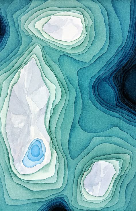 Ice Art, Winter Art Projects, Blue Artwork, Diy Watercolor Painting, Earth Art, Winter Art, Cold Season, Abstract Artists, Art Plastique