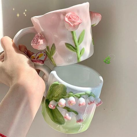 Pastel Cupcakes, Decoration Shabby, Cute Furniture, Tanah Liat, Pretty Mugs, Pottery Crafts, Cute Kitchen, Clay Art Projects, Decoration Inspiration