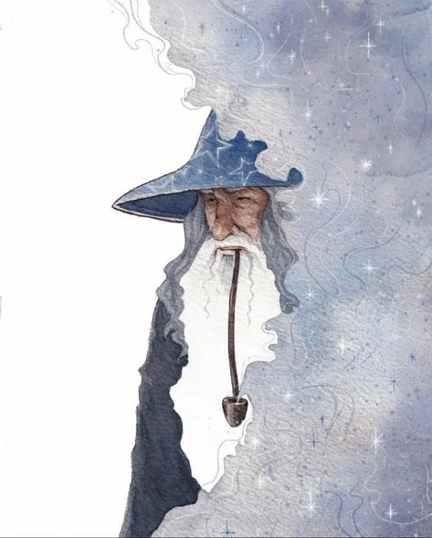 Aquarelle Painting, Bd Art, Hobbit Art, Middle Earth Art, Tolkien Books, Tolkien Art, Lotr Art, Jrr Tolkien, Gandalf