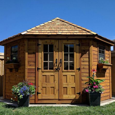 8 Best Garden Shed Kits 2020 - DIY Storage Shed Kits Penthouse Garden, Garden Shed Kits, Wood Storage Shed, Wooden Storage Sheds, Potting Benches, Wood Storage Sheds, Red Cedar Wood, Wooden Garage, Shed Kits