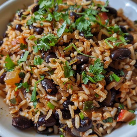 Haitian Rice and Black Beans Haitian Epis Recipe, Epis Recipe, Haitian Rice, Caribbean Rice And Beans, Beef Stew Slow Cooker, Squash Zucchini Recipes, Caribbean Rice, Tropical Recipes, Rice And Black Beans