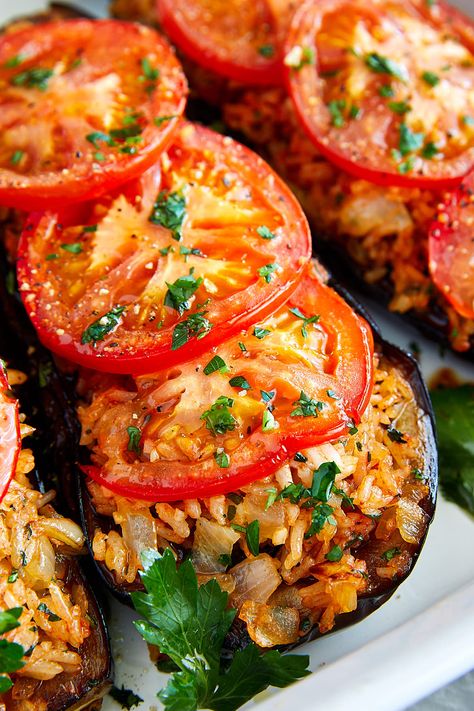 Rice And Tomatoes, Marinated Eggplant, Craving Tasty, Eggplant Recipes Easy, Fried Eggplant, Egg Plant, Tomatoes Recipe, Eggplant Dishes, Grilled Eggplant