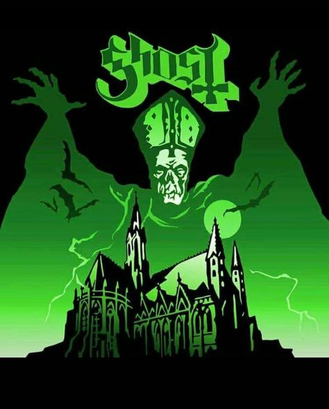 Ghost Posters Band, Ghost Band Poster Vintage, Ghost Band Green Aesthetic, The Band Ghost Logo, Ghost Band Collage Wallpaper, Opus Eponymous, Ghost Poster, Ghost Banda, Blue Oyster Cult