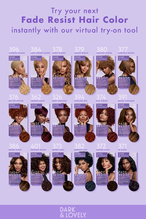 Hair Color For 4c Natural Hair, Natural Black Hair Dye Ideas, Dark And Lovely Hair Color Chart, Hair Color 4c Natural Hair, Tan Hair Color Ideas, Dark Lovely Hair Color, Dyed African Hair, Hair Dyes For Dark Skin, Diy Hair Color Black Women