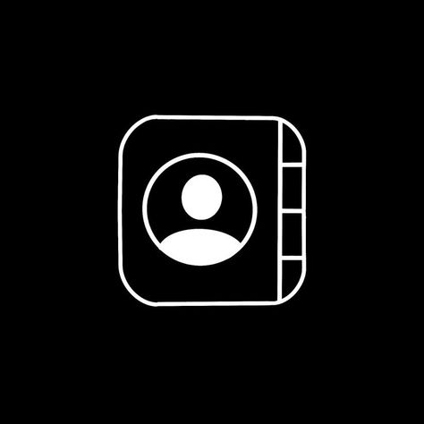 Black Photo Icon App, All Black Icons For Apps, Black Ios Icons Aesthetic, Black Phone Icons Aesthetic, Black Phone Icons For Apps, Black Icons For Apps Iphone, Black Icon Contacts, Dark Apps Icon, Icon For Apps Black Theme