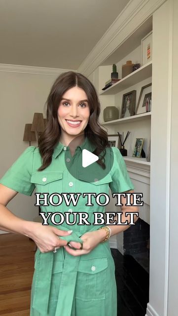 Rebecca Kahane Pankow on Instagram: "3 ways to tie your belt. Which method do you prefer?" Belt Wrapping Ideas, Ways To Tie A Fabric Belt, How To Tie A Ring Belt, Tying Dress Belt, Tying Dress Knot, How To Tie A Belt Bow On Pants, How To Tie A Skirt Belt, How To Tie A Belted Dress, How To Tie A Sweater Belt