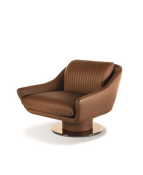 Modern armchair in wood and polyurethane Sol - Longhi.it Boss Chair, Chair Storage, Wood Cover, Lounge Armchair, Chair Side Table, Modern Armchair, Continuous Line, Chair Bed, Armchair Design