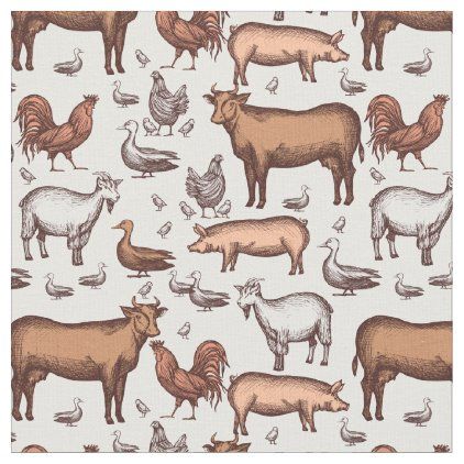 On the Farm Pattern Fabric Farm Pattern, Custom Fabrics, Palette Design, Collection Ideas, Color Palette Design, Eco Friendly Fabric, Vintage Country, Pattern Fabric, Farm Animal