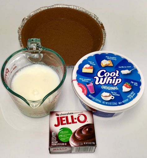 Cool Whip Chocolate Pudding Pie – In Dianes Kitchen Jello Coolwhip Desserts, Cool Whip Chocolate Pudding, Chocolate Pudding Pie Easy, Jello Chocolate Pudding Pie, Pie With Pudding, Chocolate Pudding Pie Recipe, Whipped Cream Pie, Cool Whip Pies, Pudding Pie Recipes