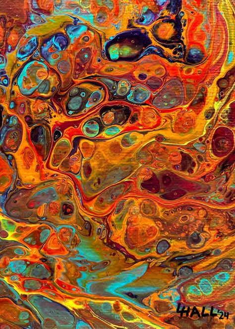 Passion - acrylic paint - flow art - poster print -  #Acrylic #Art #Flow #Paint #Passion #Poster #Print The Poet Reynier Llanes, Spilled Paint Art, Acrylic Fluid Painting, Oil Spill Art, Chaotic Painting, Passion Aesthetics, Orange Oil Painting, Nonrepresentational Art, Physics Art