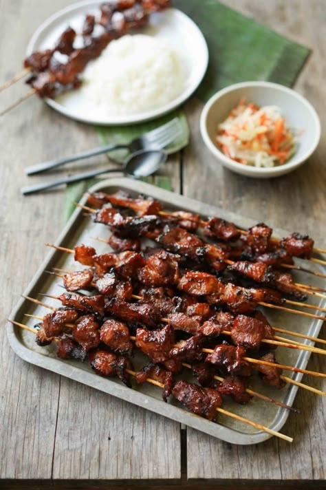 Filipino BBQ Pork Skewers - Hungry Huy