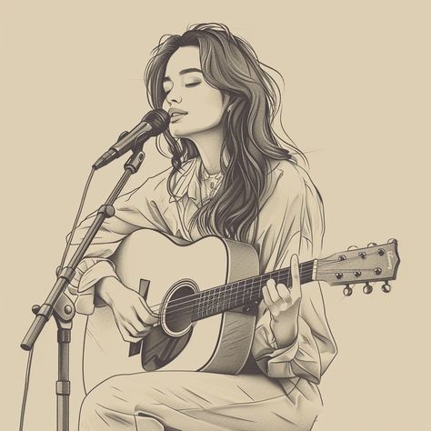 #art #artist #artwork #portrait #pinterest #pencil #sketch #pencilart #pencilsketch Figure Sketching Female, Drawing Guitar, Guitar Sketch, Haircuts For Women Over 40, Pencil Sketches Easy, Guitar Drawing, Pencil Drawing Images, Abstract Pencil Drawings, Artwork Portrait