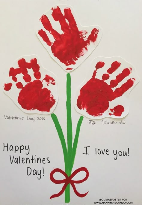 A cute way to make a personalized card for Valentine's Day! Perfect gift for the grandparents! Quotes Valentines Day, February Crafts, Easy Valentine Crafts, Valentine's Day Crafts For Kids, Toddler Arts And Crafts, Preschool Valentines, Valentines Day Crafts, Valentine Activities, Valentine Crafts For Kids