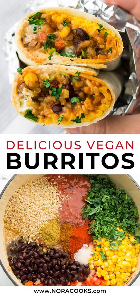 Vegan Burritos, Recipes Instapot, Vegan Instant Pot Recipes, Vegan Burrito, Vegan Mexican Recipes, Wfpb Recipes, Plant Based Diet Recipes, Instant Pot Dinner Recipes, Instapot Recipes