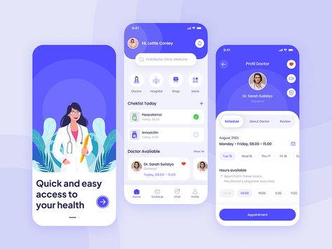 ChekDoc : Health Care Mobile App by Irfan Dedek 🥦 for Pixelz on Dribbble Card Ui Design Mobile, Health Mobile App, App Design Trends, Desain Ux, Mobile App Inspiration, Health App Design, Mobile App Ui Design, Ux Design Mobile, Ui Design Mobile