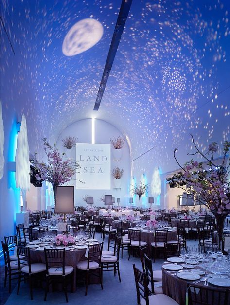 Starry Night Wedding Theme, Navy Blue Wedding Theme, Star Themed Wedding, Celestial Wedding Theme, Starry Wedding, Themed Wedding Decorations, Galaxy Wedding, Starry Night Wedding, Gala Ideas