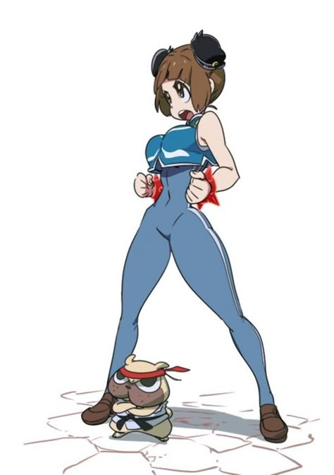 Lutadora Mako e seu cachorrinho de Kill la Kill Gainax Art Style, Kill La Kill Oc, Gainax Art, Mako Kill La Kill, Kill La Kill Mako, Mako Mankanshoku, Kill La Kill Art, Kill La Kill, Chun Li