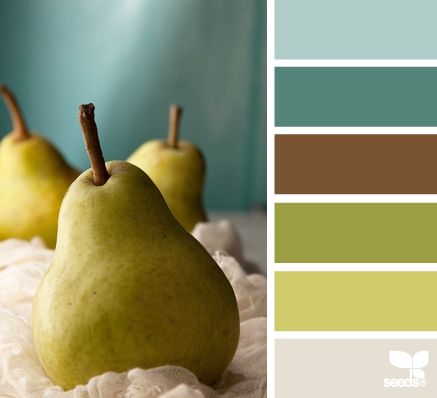 Pear palette In Color Balance, Flat Bedroom, Color Concept, Design Seeds, Color Balance, Color My World, Colour Board, Paint Chips, Living Room Bathroom