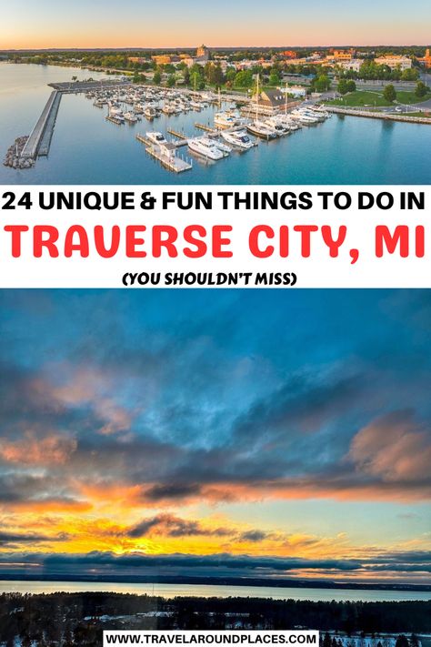 24 Unique & Fun Things to do in Traverse City Michigan You Mustn’t Miss | top things to do in Traverse City | unique things to do in Traverse City | best things to do in Traverse City | outdoor things to do in Traverse City | amazing things to do in Traverse City | places to visit in Traverse City | things to see in Traverse City | #bucketlist #thingstodo #travelbucketlist #roadtrip #usaroadtrip #ustraveldestinations #usatravel #michigan What To Do In Traverse City Mi, Traverse City Michigan Things To Do Kids, Things To Do In Traverse City Mi, Traverse City Michigan Things To Do, Fall Michigan, Michigan Travel Destinations, Michigan Upper Peninsula, Michigan Fall, 2025 Summer