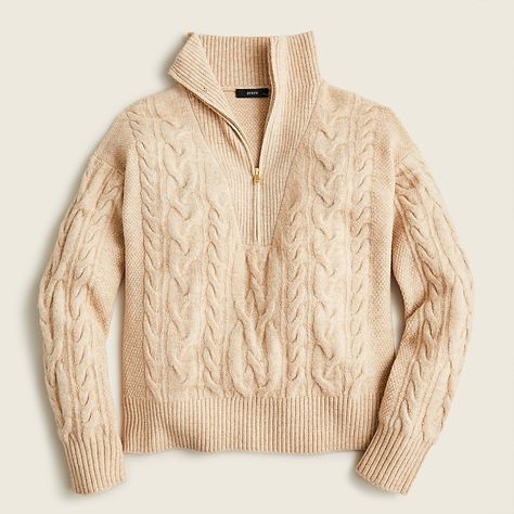 Cable Knit Sweater Outfit, Knit Half Zip, Women In Stem, Slim Straight Pants, Half Zip Sweater, Cabin Christmas, Teaching Assistant, Jcrew Sweater, Outfits Y2k