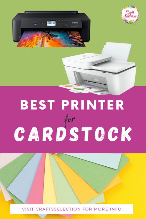 Looking for the best printer for printing on cardstock or printing greeting cards and inviatations? Here we gathered the top-rated printers that can print on thick papers such as cardstock or canvas paper. Check this cardstock printer reviews here! How To Print On Cardstock, Printing On Cardstock, Best Printer For Cardstock, Best Printer For Stickers, Best Inkjet Printer, Aesthetic Craft Ideas, Paper Rabbit, Craft Ideas For Beginners, Best Printer