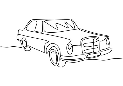 Vintage Car Tattoo, Car Doodle, One Line Drawings, Old Fashioned Cars, Vehicle Concept, Retro Auto, Graphic Design Books, Single Line Drawing, Minimalist Drawing