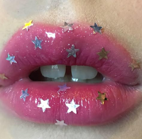 Star Lips, Pure Aesthetic, Funky Makeup, Glitter Lip Gloss, Make Up Inspo, Pink Makeup, Pinkie Pie, Fenty Beauty, Pretty Makeup