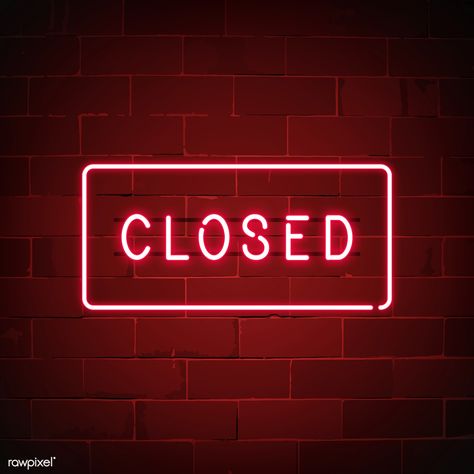 Red closed neon sign vector | free image by rawpixel.com / NingZk V. Red Widgets, Red Widget, Red Aesthetics, Red Aesthetic Grunge, Neon Quotes, Dark Red Wallpaper, Red Neon, Neon Red, Red Wall