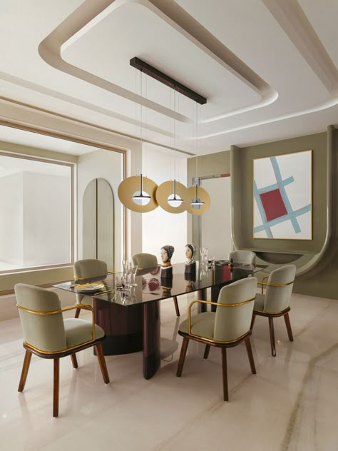 Modern Contemporary Ceiling Design, Dining Room Design Ceiling, Dinning False Ceiling Designs, Minimal Pop Design, Living Room False Ceiling Modern, Dining Ceiling Design Modern, Dining Pop Ceiling Design, Living Ceiling Design Modern, Pop Design For Dining Room