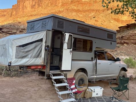 In the Spotlight: 2018 Outfitter Caribou Lite 6.5 - Truck Camper Adventure Truck Pop Up Camper, Truck Topper Camper, Best Truck Camper, Truck Campers For Sale, Hybrid Trucks, Slide In Truck Campers, Pop Up Truck Campers, Best Pickup Truck, Camper Truck