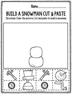 Fine Motor Christmas Preschool Worksheets Build A Snowman Cut & Paste Christmas Preschool Worksheets, Christmas Preschool, Cut And Paste Worksheets, Christmas Worksheets, Winter Kindergarten, Education Positive, Winter Preschool, Preschool Christmas, Preschool Lessons