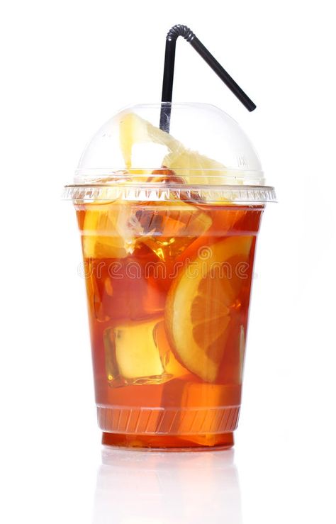 Fresh ice tea in plastic glass. On white background #Sponsored , #AD, #ADVERTISEMENT, #ice, #white, #background, #tea Ice Lemon Tea, Room Supplies, Ice Cup, Mango Fruit, Mocktail Recipe, Gourmet Coffee, Lemon Tea, Ice Tea, Glasses Drinking