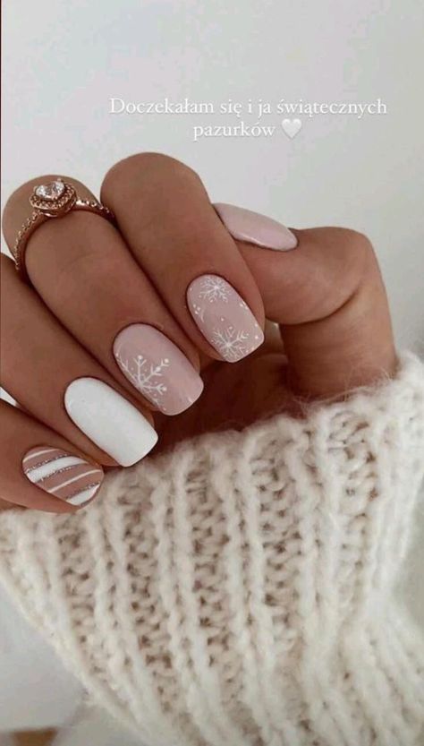 Brown And White Christmas Nails, Holidays Nails, Gel Ideas, Christmas Gel, Easy Nails, Christmas Gel Nails, Casual Nails, Classic Nails, Cute Gel Nails