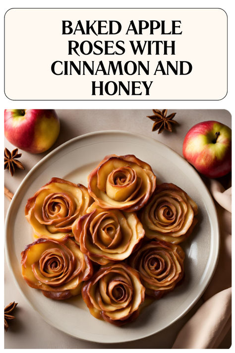 Elegant, delicious, and surprisingly easy to make! These Baked Apple Roses with Cinnamon and Honey are the perfect dessert or tea-time treat.

Ingredients:

2 red apples, thinly sliced
1 sheet puff pastry, thawed
2 tbsp honey
1 tsp ground cinnamon
1 tbsp lemon juice
Powdered sugar (optional, for garnish)

Instructions:

Soften apple slices in lemon water, then pat dry.
Spread honey and cinnamon over puff pastry strips.
Roll apple slices into roses and bake at 375°F (190°C) for 25-30 minutes. Apple Roses Dessert, Apple Roses Puff Pastry Cream Cheese, Apple Roses Puff Pastry, Baked Apple Roses, Puff Pastry Cream Puffs, Big Family Dinner, Apple Puff Pastry, Puff Pastry Desserts, Apple Roses