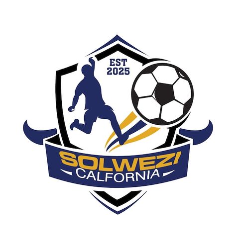 A logo for solwezi california that is on... | Premium Vector #Freepik #vector #football-badge #soccer-badge #football-club #soccer-logo Football Logo Design, Digital Photography Lessons, Sports Fonts, Cross Wallpaper, Soccer Logo, One Piece Wallpaper Iphone, Photography Lessons, Football Logo, A White Background