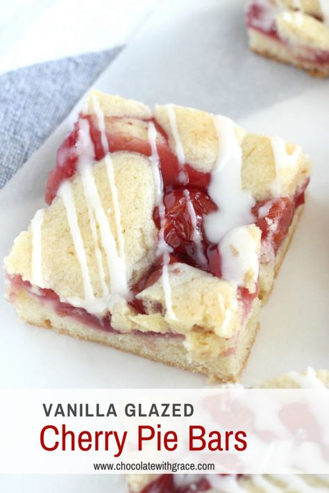 Cherry Pie Bars With Fresh Cherries, Canned Cherry Pie Filling, Cherry Pie Bars Recipe, Canned Cherry Pie, Easy Cherry Pie, Fresh Cherry Pie, Cherry Pie Filling Recipes, Cherry Recipes Dessert, Pie Bars Recipe