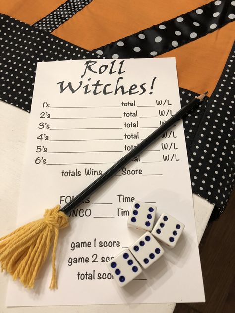 Halloween Bunko Party, Witches Night Out Bunco, Halloween Bunko Ideas, October Bunco Themes, Halloween Bunco Ideas, October Bunco Ideas, Bunco Party Themes October, Bunco Night Themes, Halloween Bunco Score Sheets