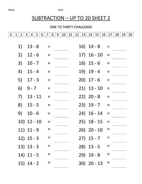 Ks2 Maths Worksheets 1st – Learning Printable Subtraction Up To 20 Worksheets, Year 7 Maths, Ks2 Maths, Math Worksheets For Kids, Fun Math Worksheets, Math Exercises, Free Printable Math Worksheets, Key Stage 2, Maths Worksheets