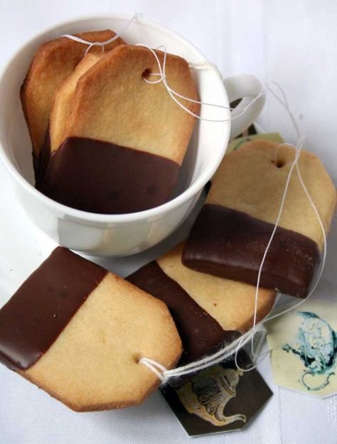 Tea Bag Biscuits | In the Cup Tea Bag Cookies, Mousse Au Chocolat Torte, Tea Party Cookies, Homemade Biscuits Recipe, Tea Biscuits, Tea Cookies, Homemade Biscuits, Tea Party Birthday, Biscuit Cookies